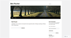 Desktop Screenshot of benjfischer.wordpress.com