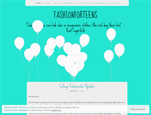 Tablet Screenshot of fashionforteens.wordpress.com