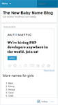Mobile Screenshot of bebenames.wordpress.com