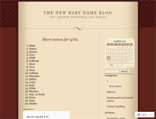 Tablet Screenshot of bebenames.wordpress.com