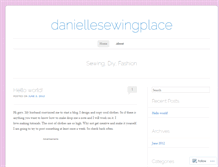 Tablet Screenshot of daniellesewingplace.wordpress.com