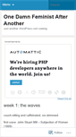 Mobile Screenshot of anotherdamnfeminist.wordpress.com