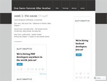 Tablet Screenshot of anotherdamnfeminist.wordpress.com