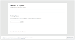Desktop Screenshot of mastersofrythm.wordpress.com