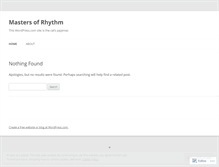 Tablet Screenshot of mastersofrythm.wordpress.com