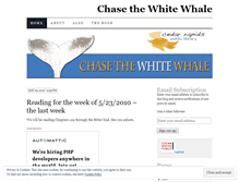 Tablet Screenshot of chasethewhitewhale.wordpress.com