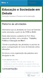 Mobile Screenshot of educacaoesociedadeemdebate.wordpress.com