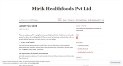 Desktop Screenshot of mirikhealthfoods.wordpress.com