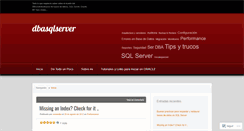 Desktop Screenshot of dbasqlserver.wordpress.com