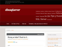 Tablet Screenshot of dbasqlserver.wordpress.com