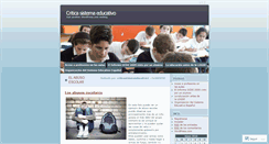 Desktop Screenshot of criticasistemaeducativo.wordpress.com