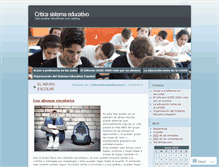 Tablet Screenshot of criticasistemaeducativo.wordpress.com