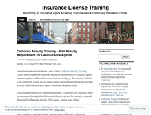 Tablet Screenshot of insurancelicense.wordpress.com