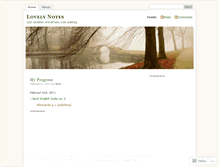 Tablet Screenshot of lovelynotes.wordpress.com