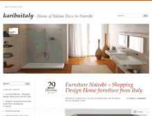 Tablet Screenshot of karibuitaly.wordpress.com