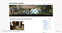Desktop Screenshot of outdoorgame.wordpress.com