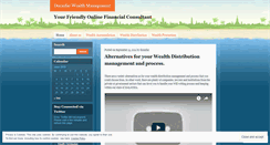 Desktop Screenshot of dorazfarwealthmanagement.wordpress.com