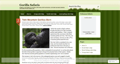 Desktop Screenshot of gorillatreks.wordpress.com