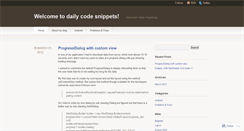 Desktop Screenshot of dailycodesnippets.wordpress.com