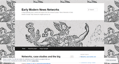 Desktop Screenshot of earlymodernnewsnetworks.wordpress.com