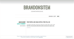 Desktop Screenshot of brandonsitem.wordpress.com