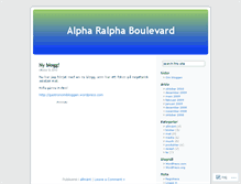 Tablet Screenshot of alpharalphaboulevard.wordpress.com