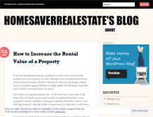 Tablet Screenshot of homesaverrealestate.wordpress.com