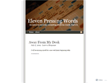 Tablet Screenshot of 11pressingwords.wordpress.com