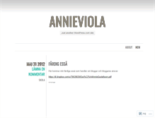 Tablet Screenshot of annieviola.wordpress.com