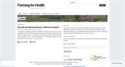 Desktop Screenshot of farmingforhealth.wordpress.com