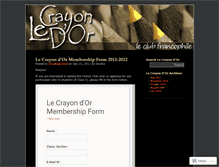 Tablet Screenshot of crayondor.wordpress.com