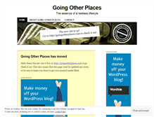 Tablet Screenshot of goingotherplaces.wordpress.com