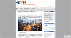 Desktop Screenshot of eptisa.wordpress.com