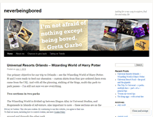 Tablet Screenshot of neverbeingbored.wordpress.com