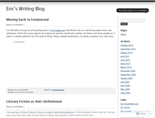 Tablet Screenshot of ericswritingblog.wordpress.com