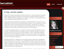 Tablet Screenshot of beccadistel.wordpress.com