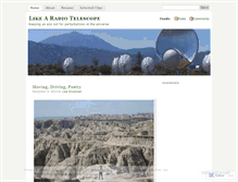 Tablet Screenshot of likearadiotelescope.wordpress.com