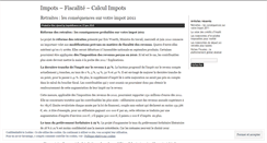 Desktop Screenshot of impotsfrance.wordpress.com