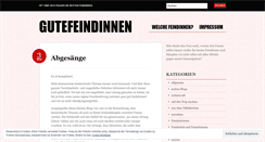 Desktop Screenshot of gutefeindinnen.wordpress.com