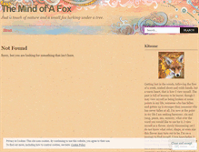 Tablet Screenshot of kitsunemindofafox.wordpress.com