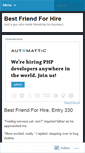 Mobile Screenshot of bestfriendforhire.wordpress.com