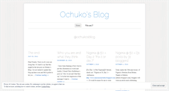 Desktop Screenshot of ochuko.wordpress.com