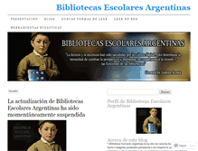 Tablet Screenshot of bibliotecasescolaresargentinas.wordpress.com