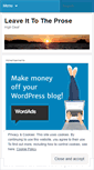 Mobile Screenshot of leaveittotheprose.wordpress.com
