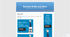 Desktop Screenshot of bunniesbridalandmore.wordpress.com