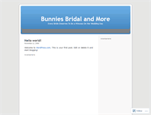 Tablet Screenshot of bunniesbridalandmore.wordpress.com