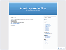 Tablet Screenshot of annettapowell33.wordpress.com