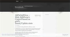 Desktop Screenshot of novertech.wordpress.com