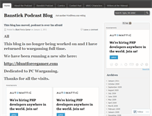 Tablet Screenshot of banstickpodcast.wordpress.com