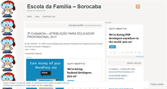 Desktop Screenshot of escoladafamiliasorocaba.wordpress.com